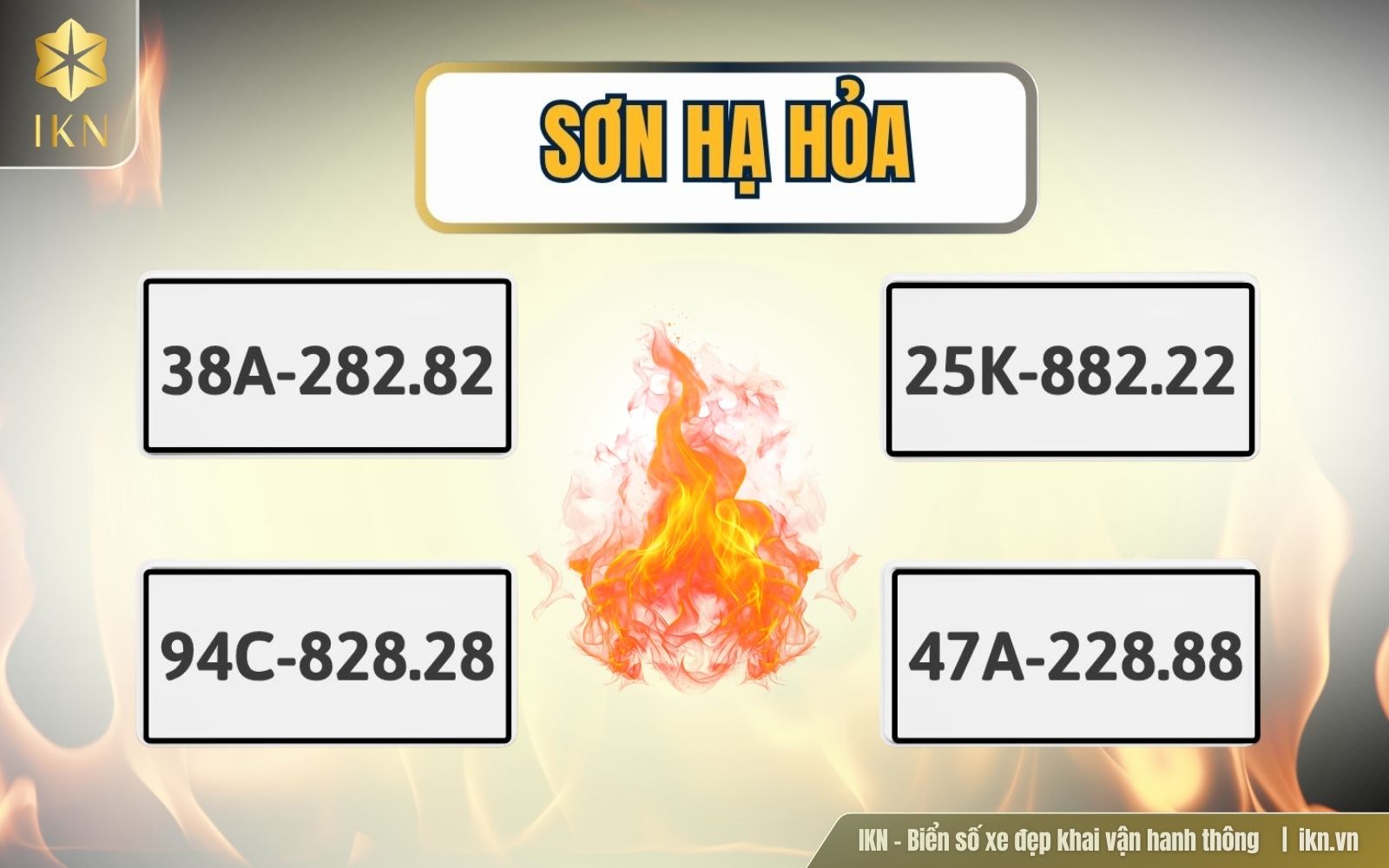 Biển số xe hợp mệnh Sơn Hạ Hỏa