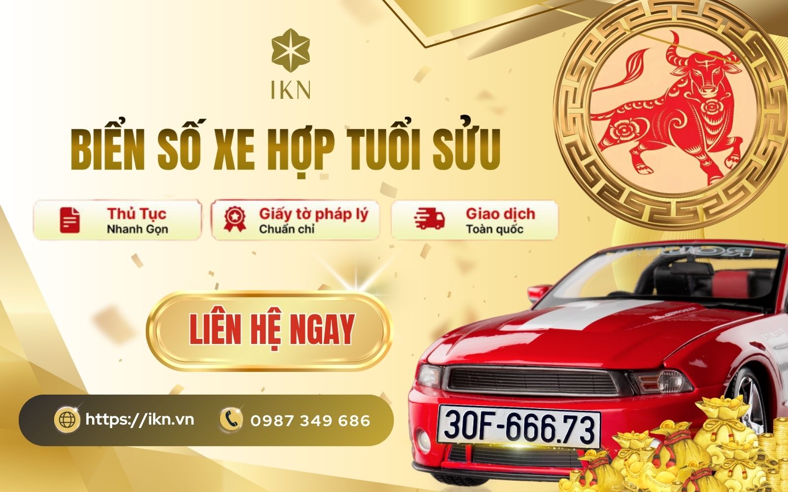 banner Biển số xe hợp tuổi Sửu tại IKN