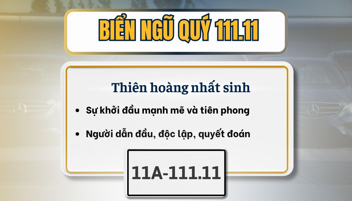 Biển số xe ngũ quý 111.11 