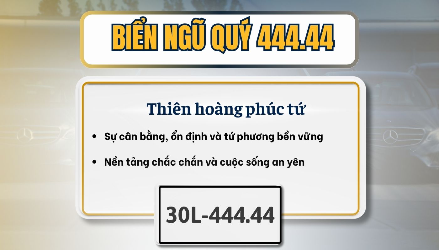 Biển số ngũ quý 444.44 