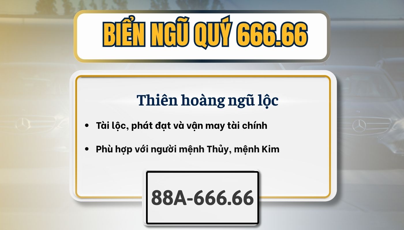 Ý nghĩa của biển ngũ quý 666.66 