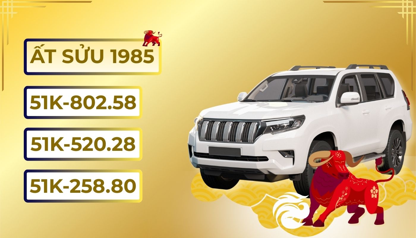 Biển số xe hợp tuổi Ất Sửu là biển số nào?