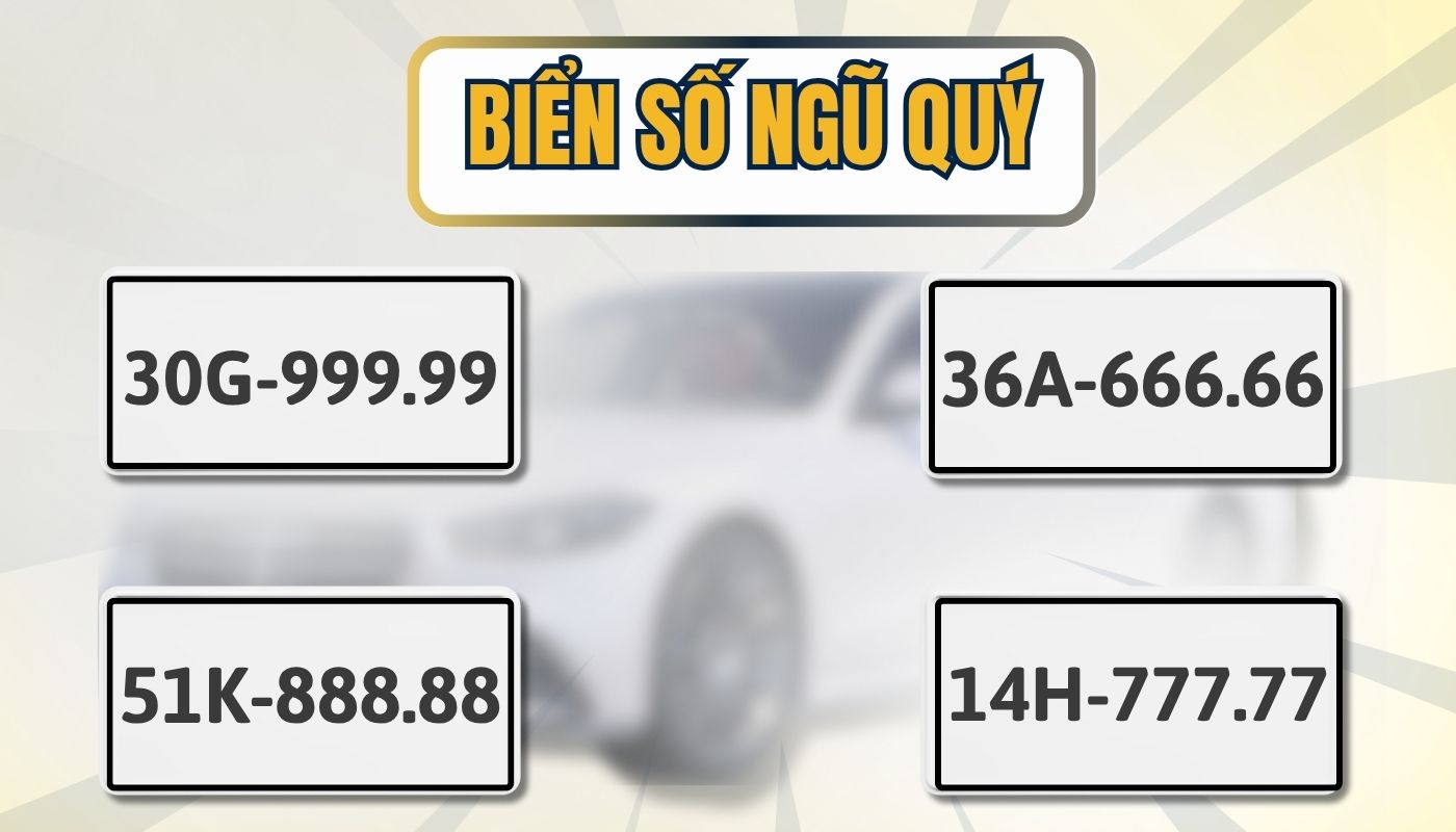 Biển số ô tô đẹp ngũ quý