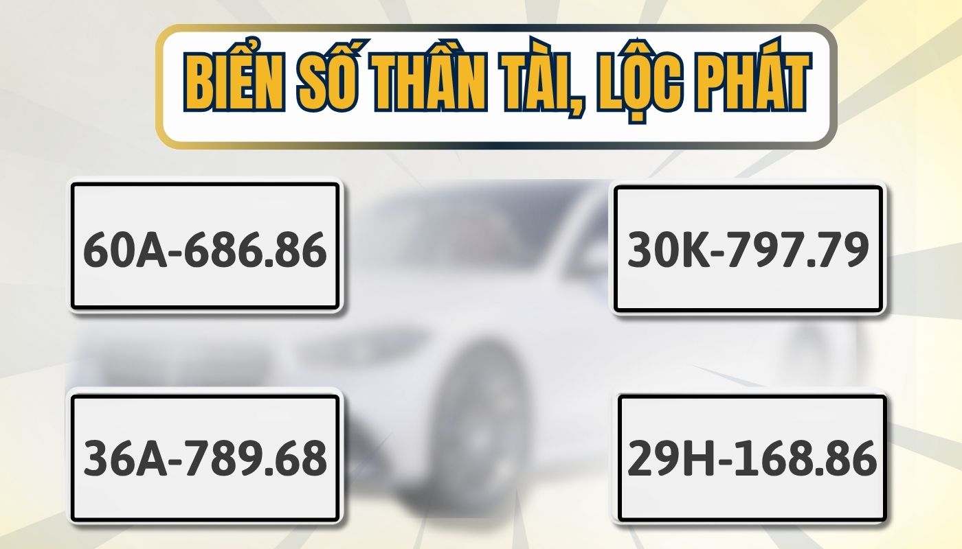 Biển số thần tài, lộc phát thu hút tài lộc