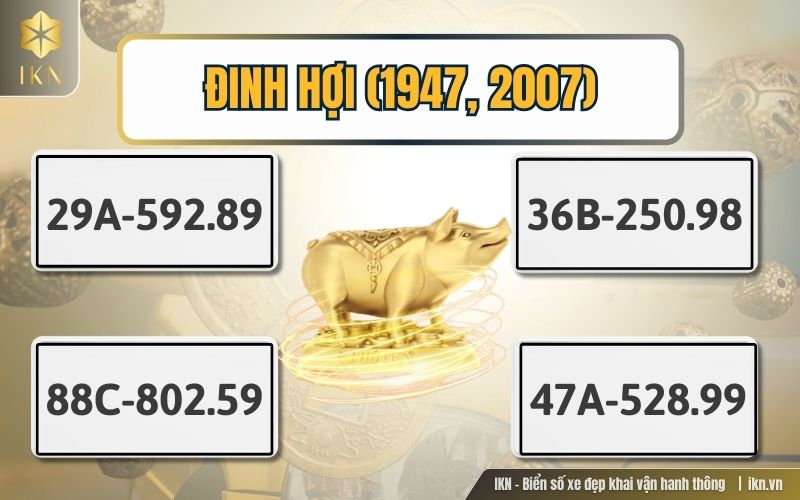 Gợi ý biển số xe hợp tuổi Heo sinh năm 1947, 2007 Gợi ý biển số xe hợp tuổi Heo sinh năm 1947, 2007