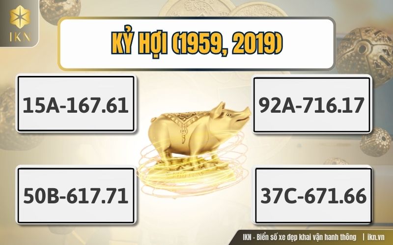 Biển số hợp phong thủy cho người tuổi Kỷ Hợi Biển số hợp phong thủy cho người tuổi Kỷ Hợi