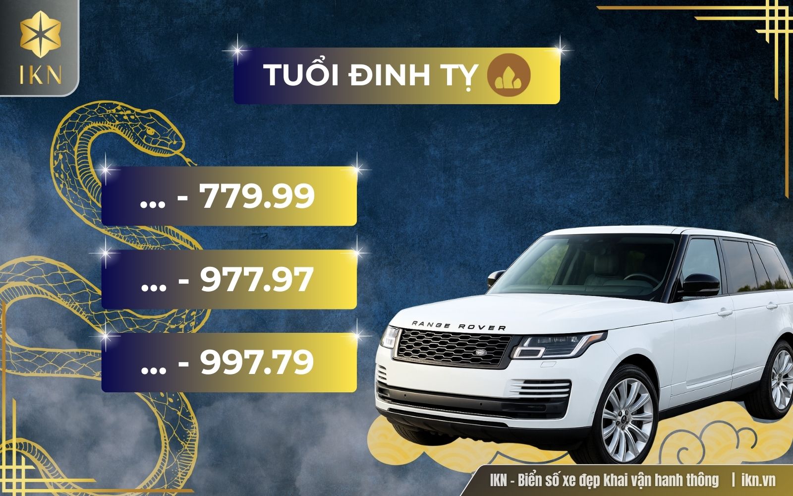 Tuổi Đinh Tỵ hợp biển số nào trong phong thủy