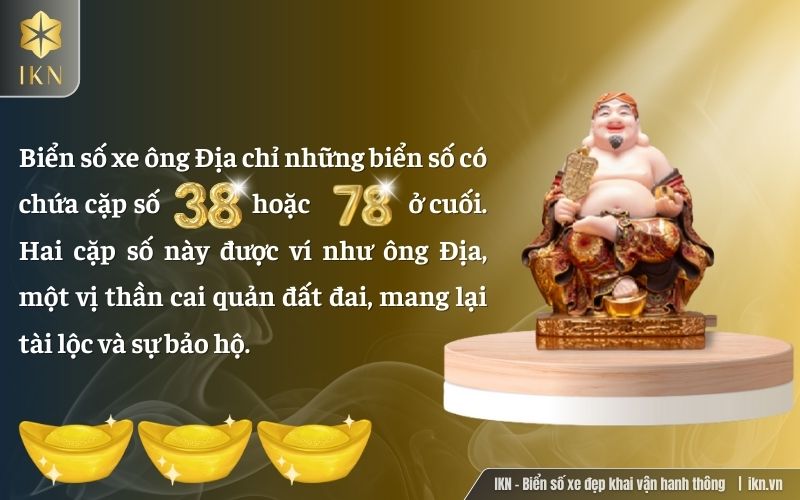 Biển số xe ông Địa có chứa cặp số 38 hoặc 78 ở cuối