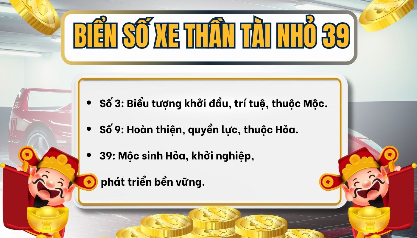 Ý nghĩa biển số Thần Tài nhỏ 39
