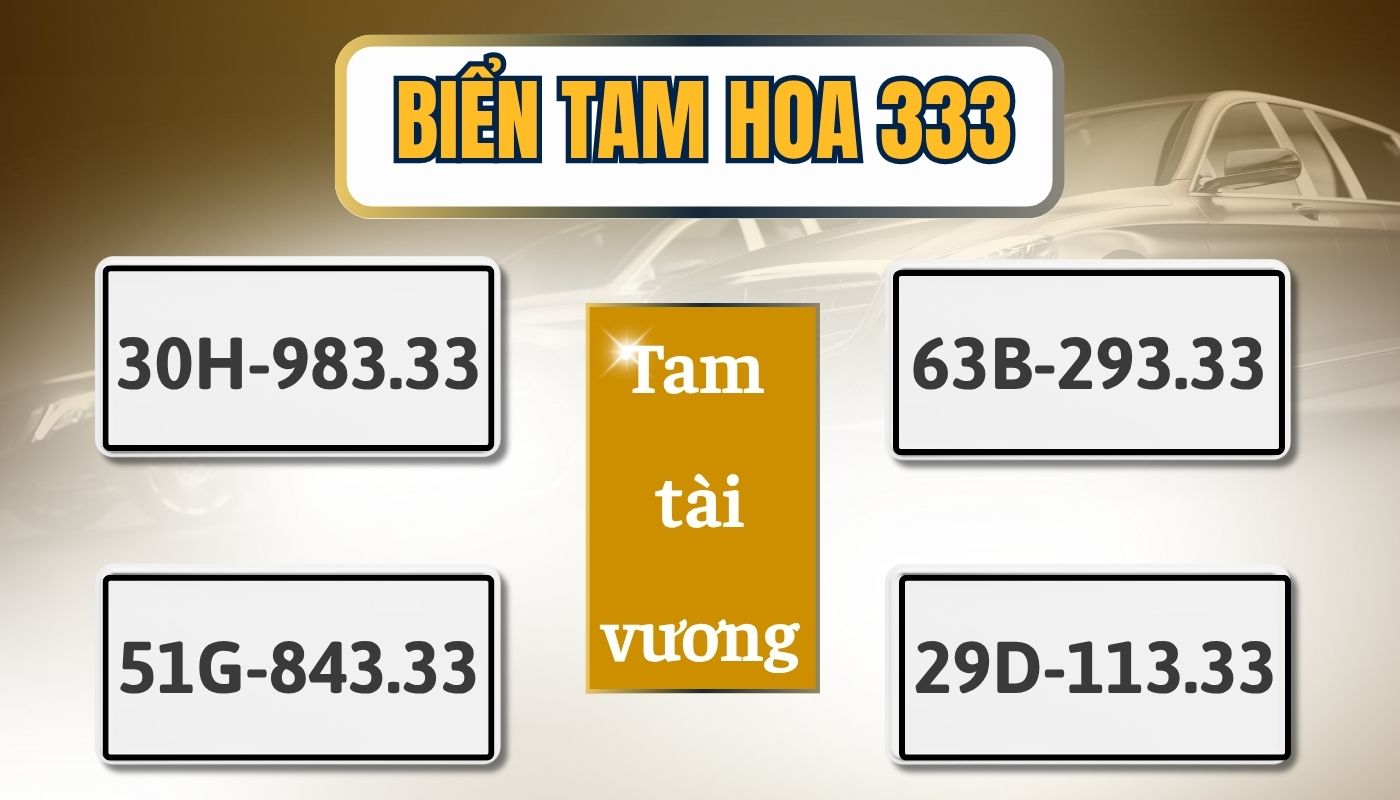 Biển số 333 thu hút vận may