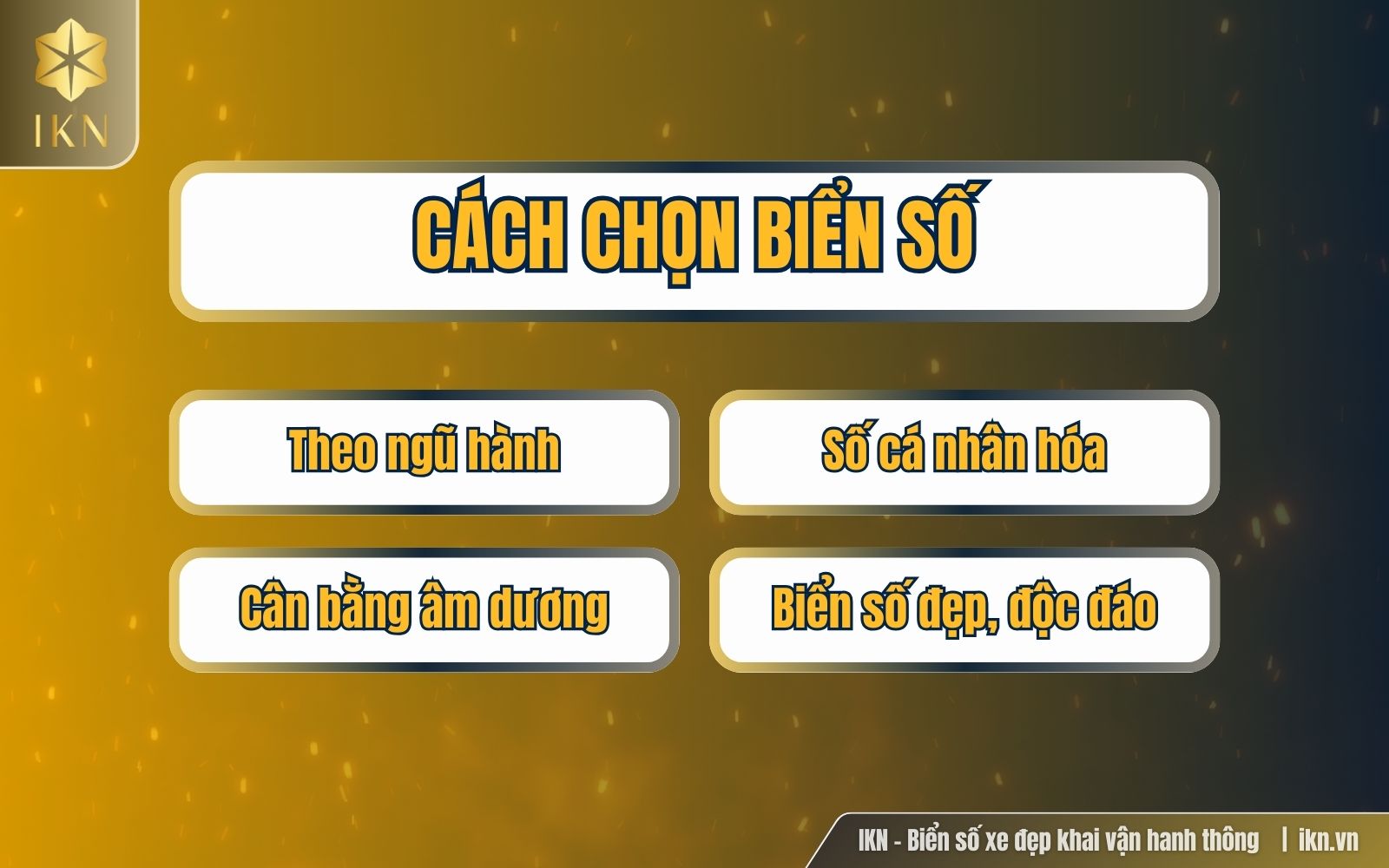 Các cách chọn biển số xe