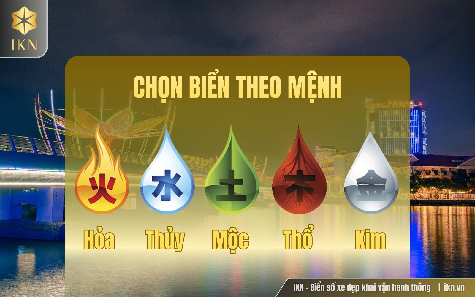 Chọn kho biển số xe hơi đẹp Cần Thơ theo mệnh