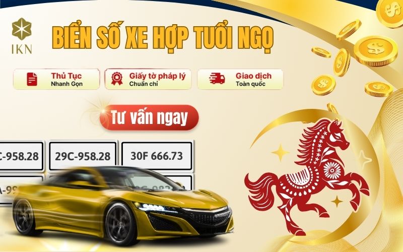 Mua biển số xe hợp tuổi Ngọ cá nhân hoá tại IKN