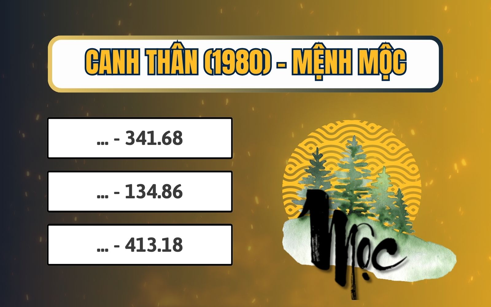 Gợi ý biển số mệnh mộc