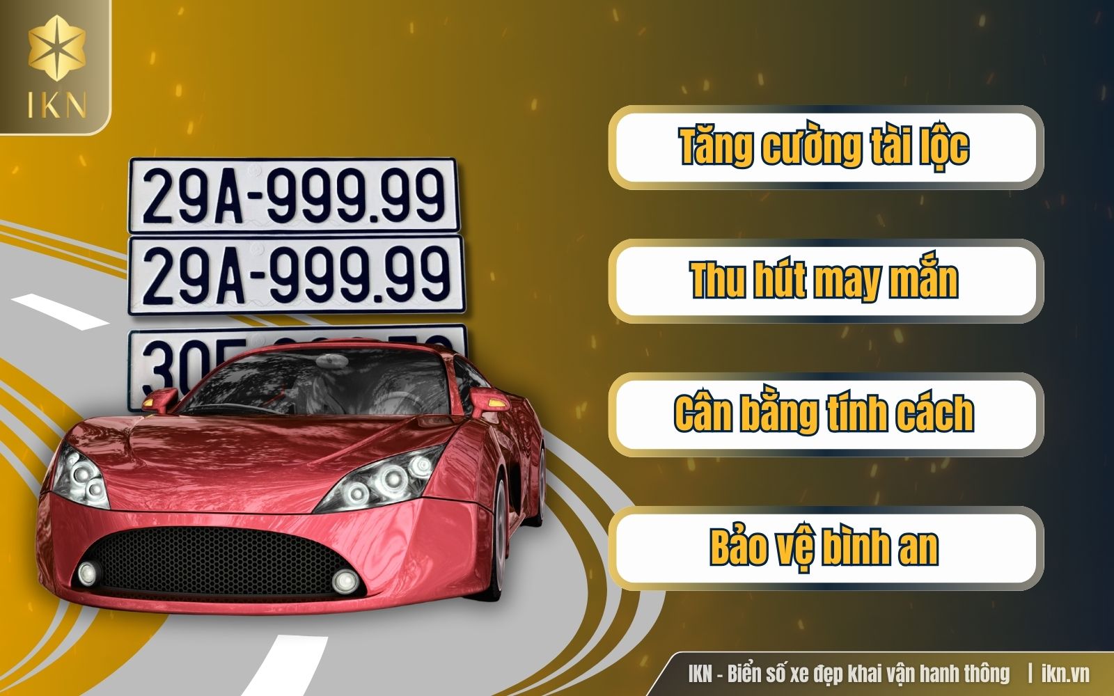 Biển số xe hợp tuổi Thân cân bằng vận khí