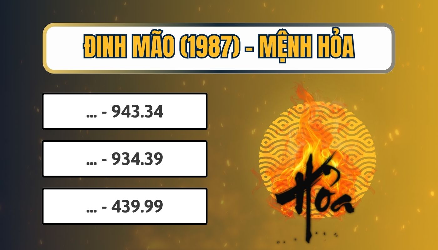 Biển xe hợp tuổi Đinh Mão
