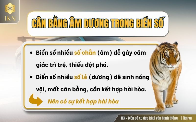 Nguyên tắc cân bằng âm dương trong biển số