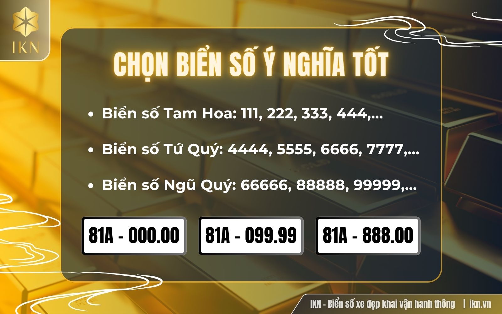 Chọn biển số mang hàm ý cát lành