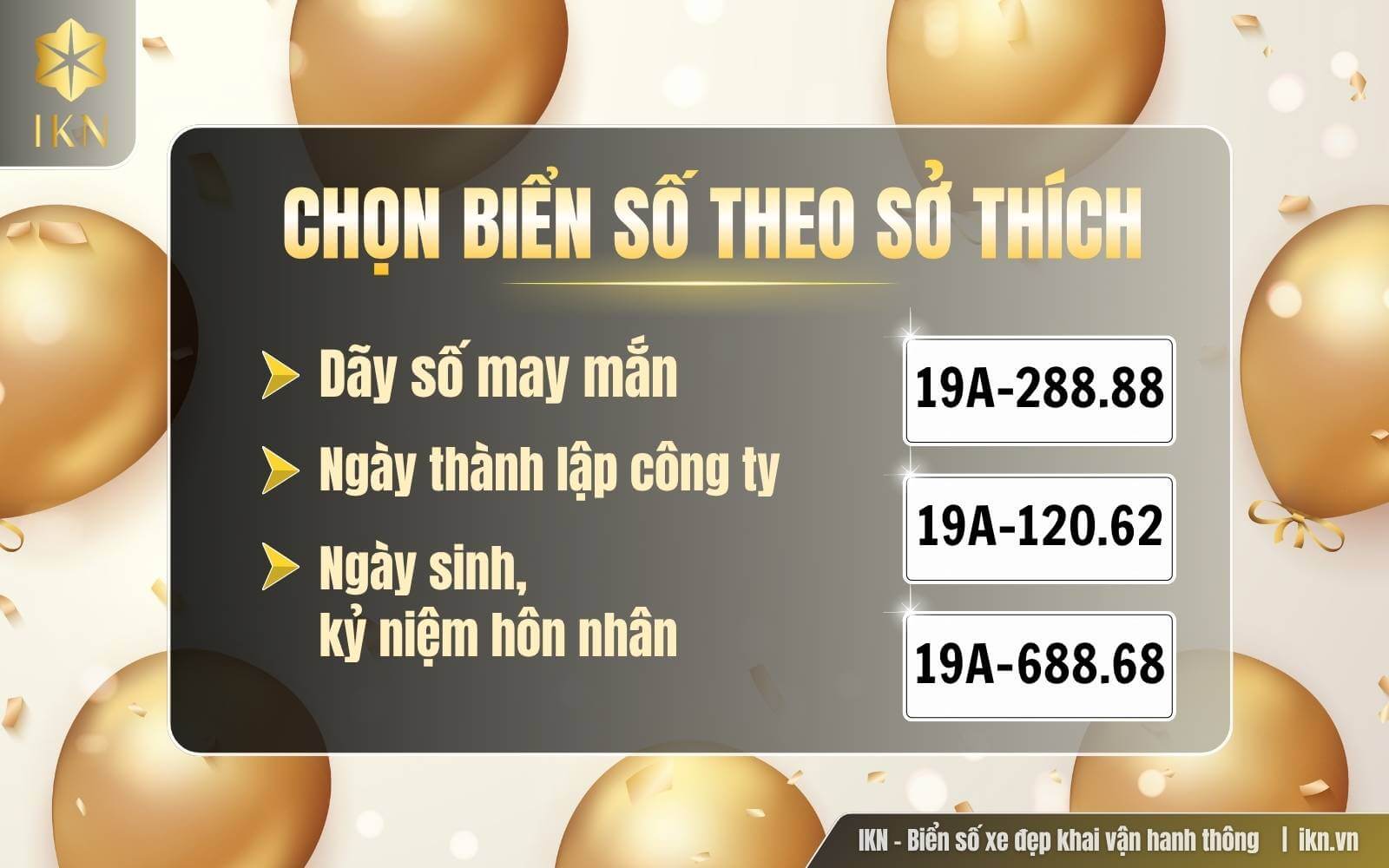 Chọn biển xe theo sở thích và ngày sinh