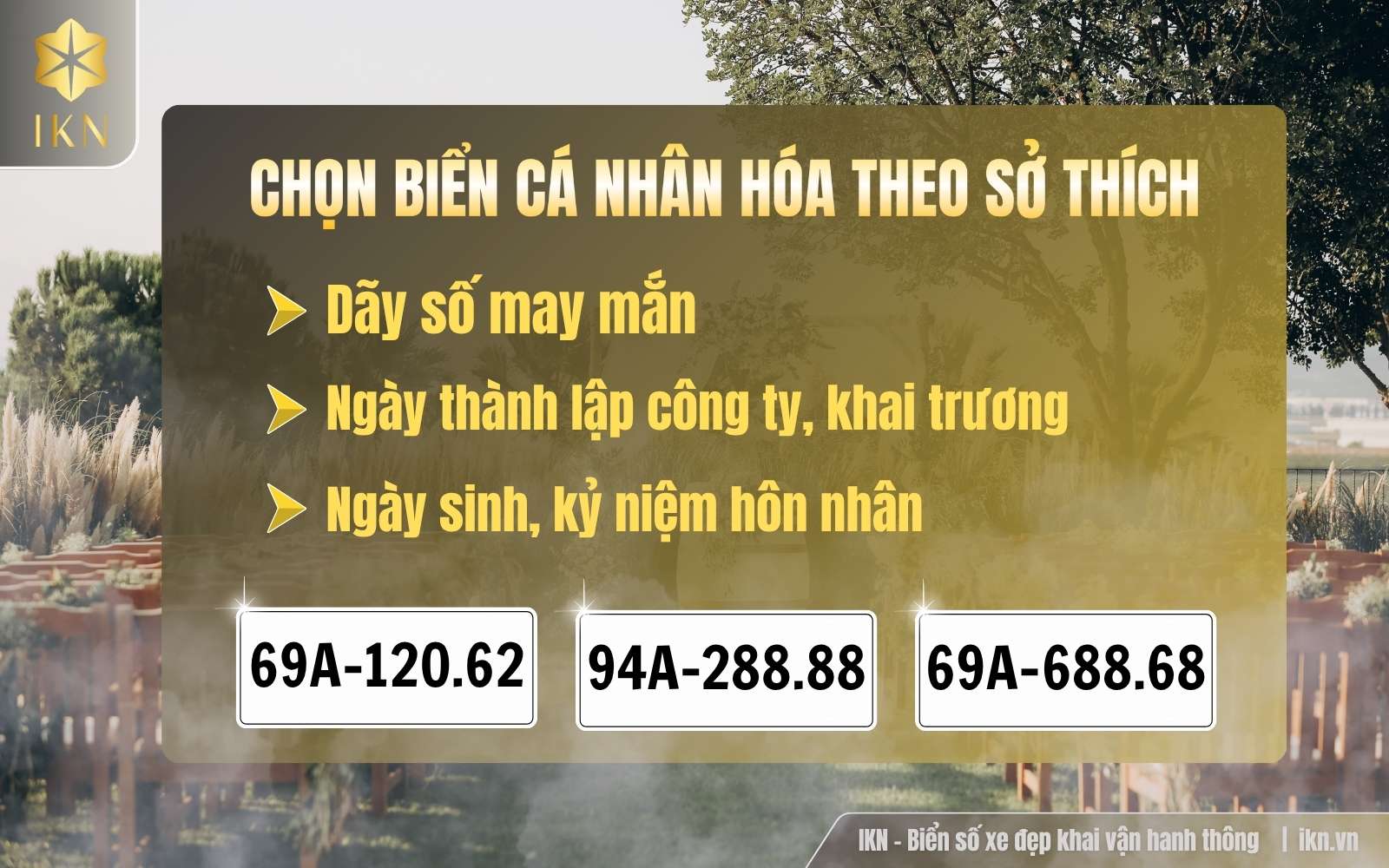 Chọn biển số Cà Mau cá nhân hóa theo sinh nhật, ngày thành lập công ty,...