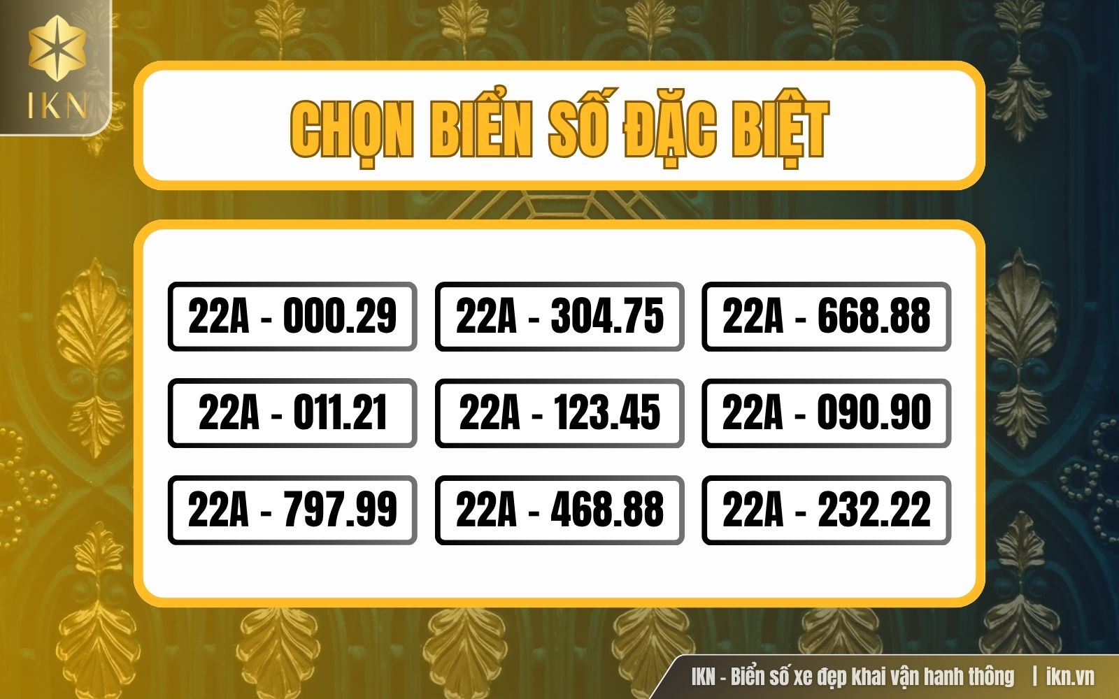 Kho biển số theo đa dạng, phong phú