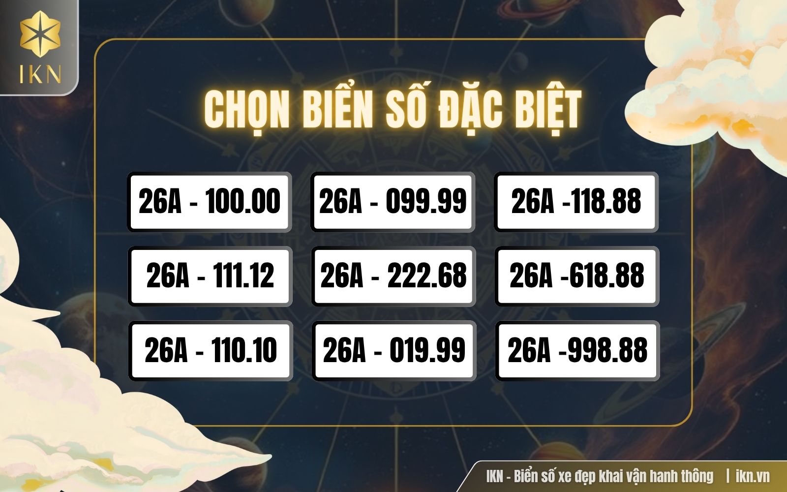 Chọn biển số theo ngày đặc biệt