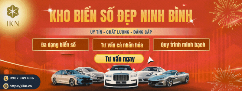 Kho biển số xe hơi đẹp Ninh Bình tại IKN