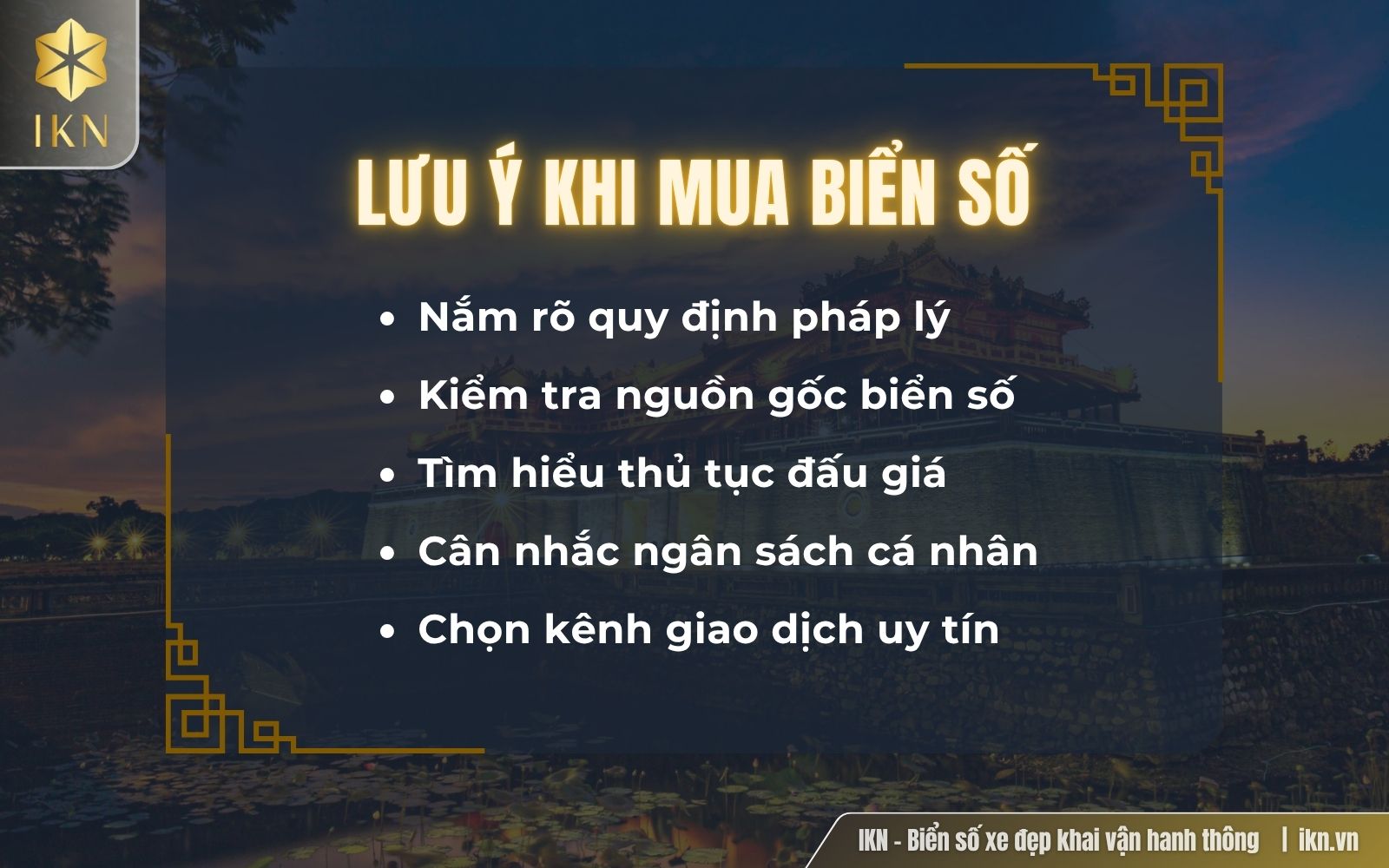 Lưu ý mua biển số xe đẹp Huế