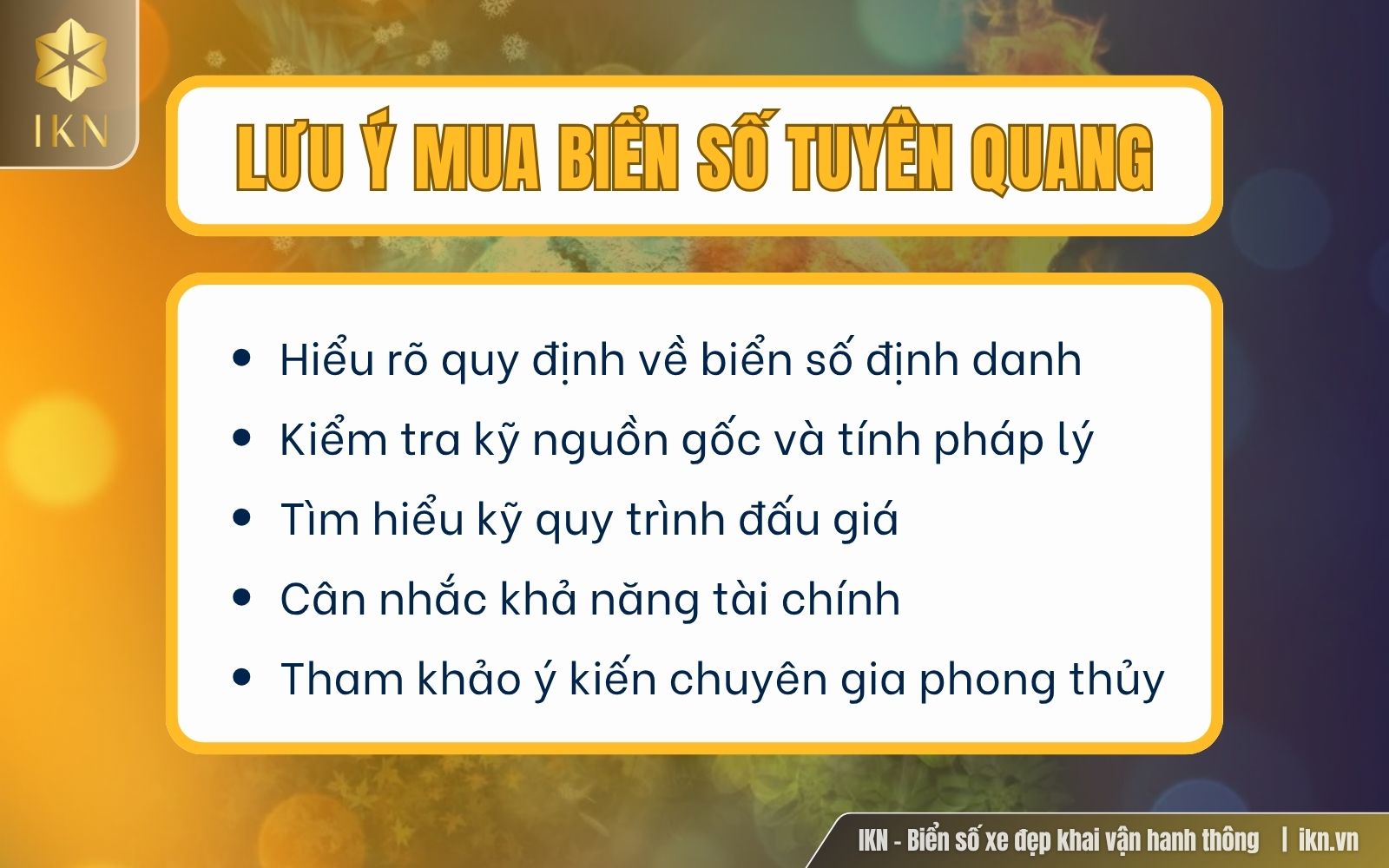 Lưu ý khi mua biển số đẹp Tuyên Quang