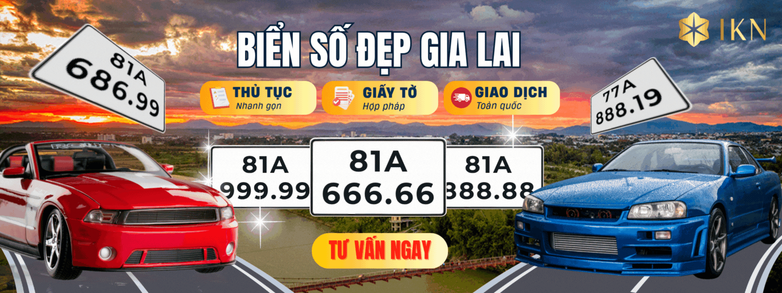 Kho biển số xe đẹp Gia Lai tại IKN