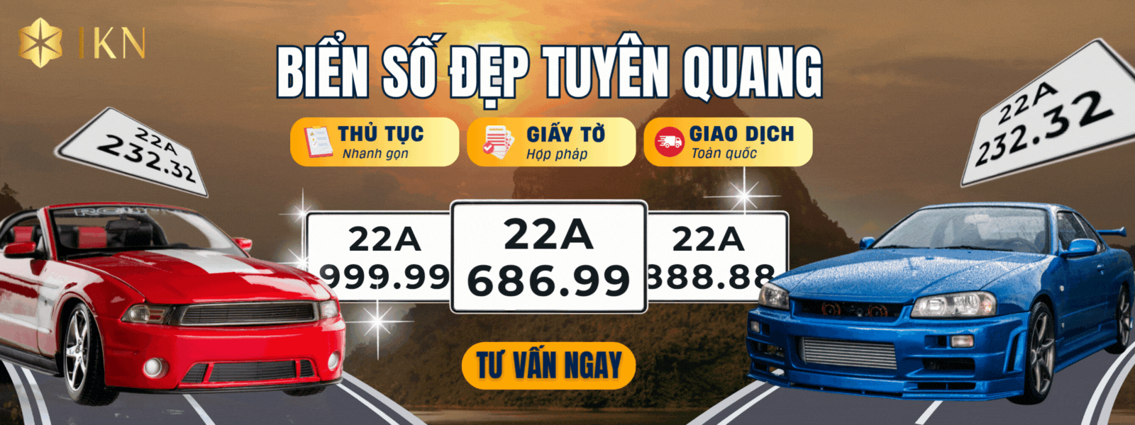 Kho biển số xe ô tô đẹp Tuyên Quang tại IKN