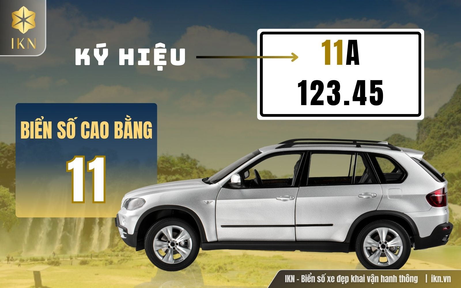 Ký hiệu đầu 11 độc đáo của biển số xe Cao Bằng