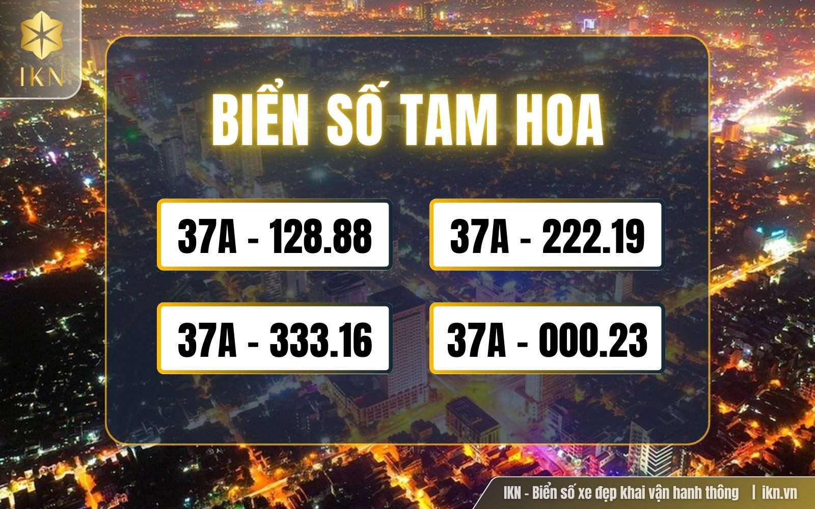 Biển số phong thủy Tam Hoa