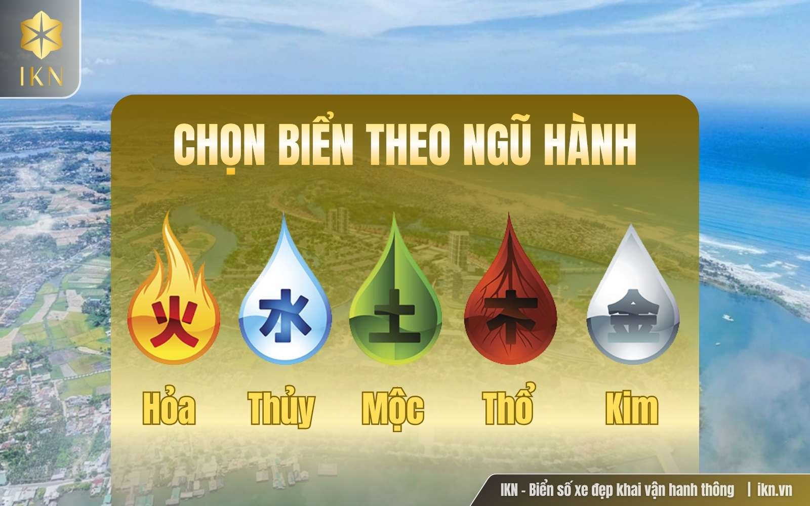 Chọn biển số xe Quảng Ngãi theo Ngũ hành - Bản mệnh