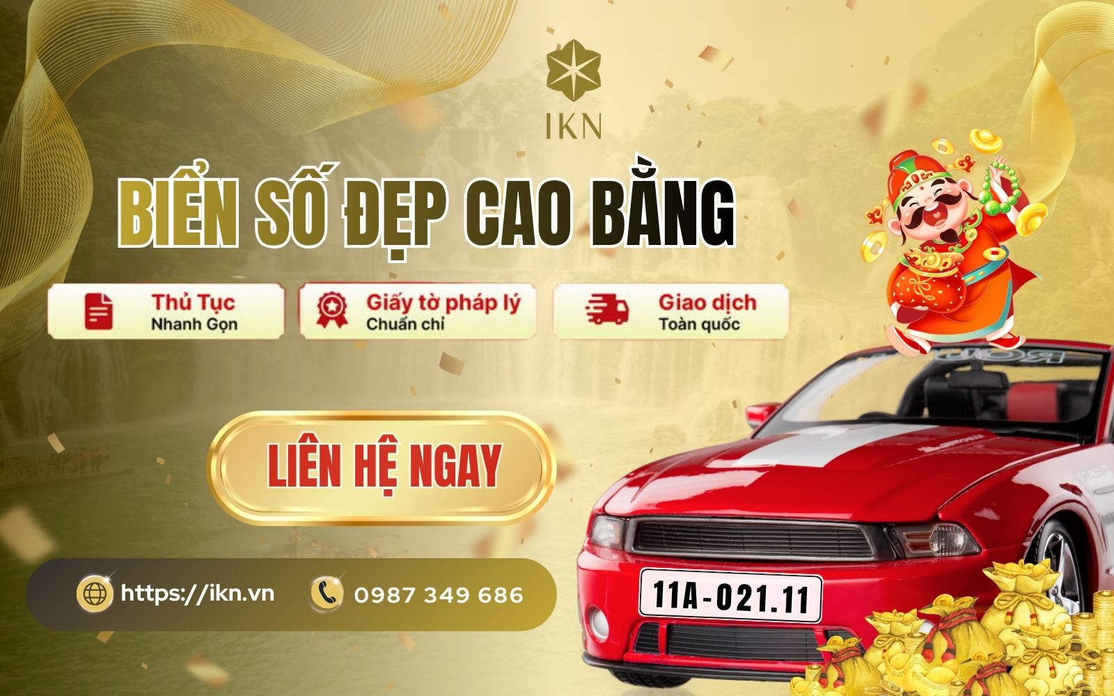 Liên hệ IKN nhận báo giá kho biển số xe hơi đẹp Cao Bằng