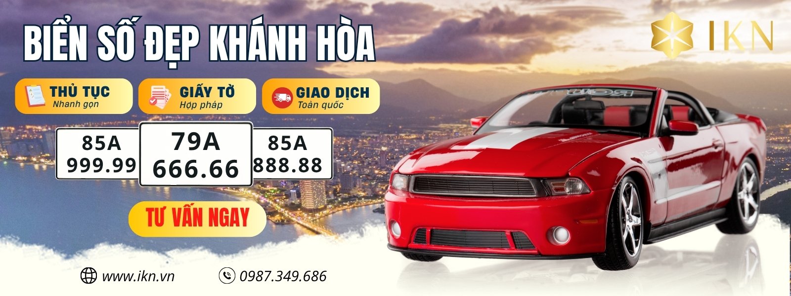 Kho biển số xe ô tô đẹp Khánh Hòa tại IKN