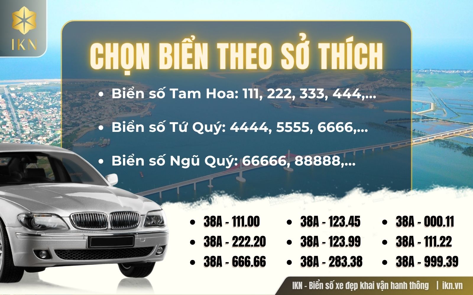 Lựa chọn biển số theo sở thích cá nhân