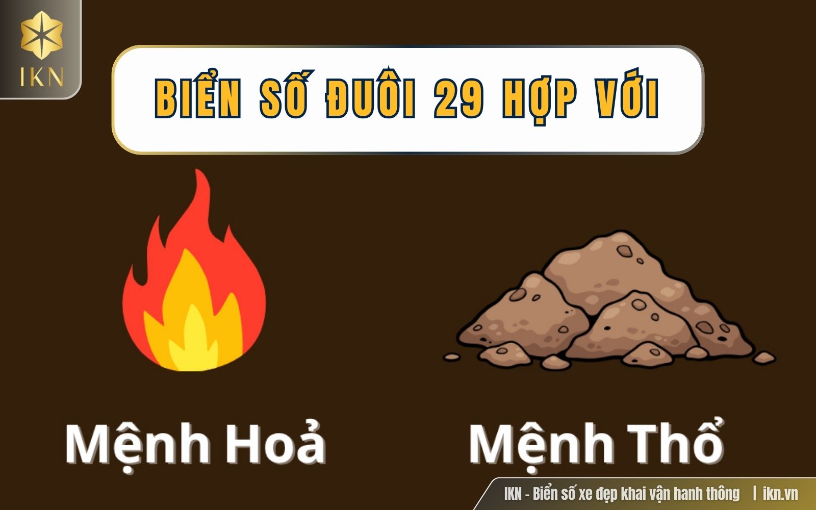 Biển số đuôi 29 hợp mệnh Hỏa và Thổ
