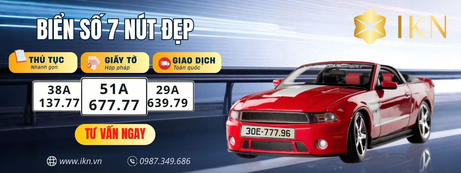 Mua biển số 7 nút tại IKN