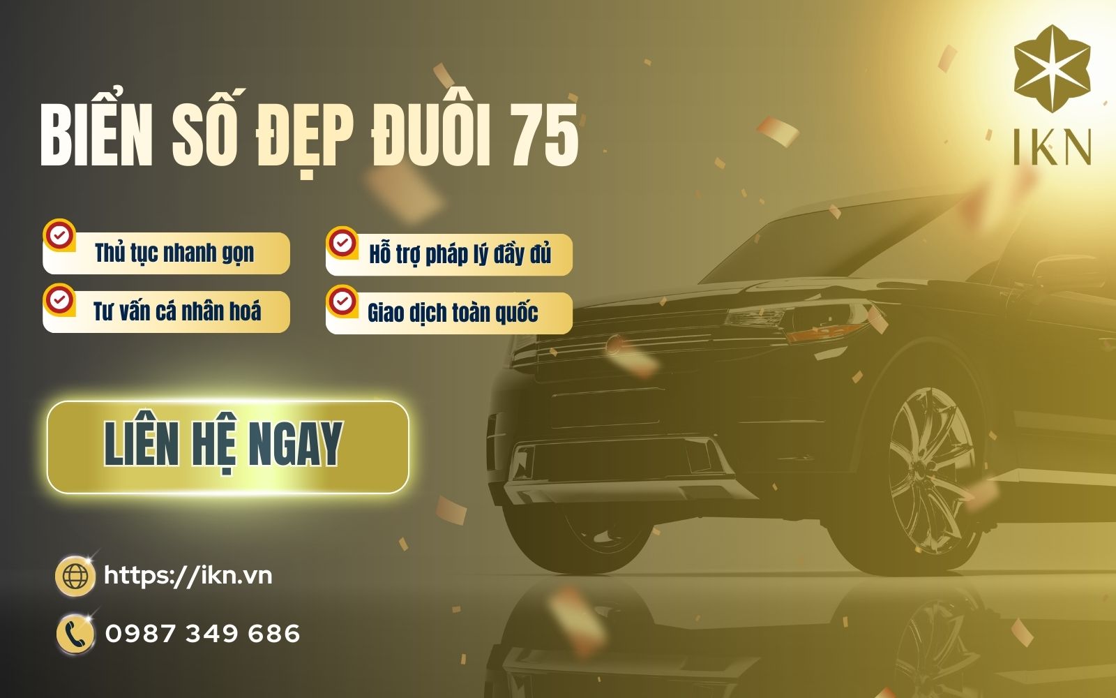 IKN tư vấn và cung cấp biển số xe đẹp hợp phong thuỷ