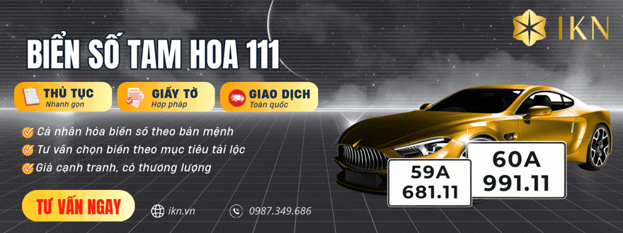 Mua biển số tam hoa 111 uy tín tại IKN