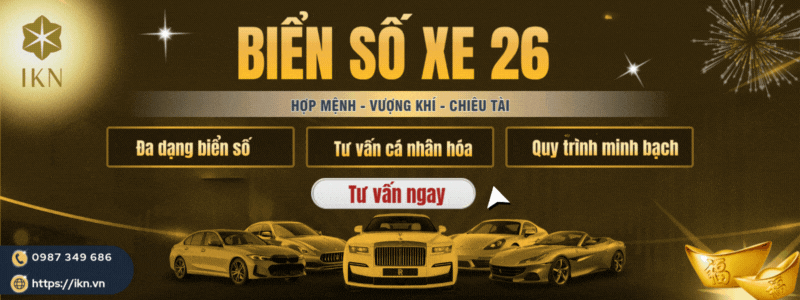mua biển số xe đuôi 26 đẹp tại IKN