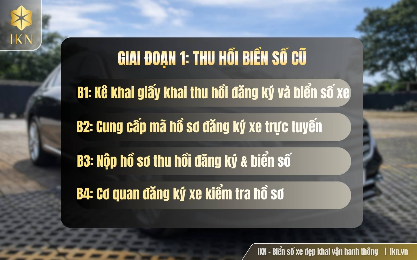 Thủ tục sang tên biển số xe LD giai đoạn 1