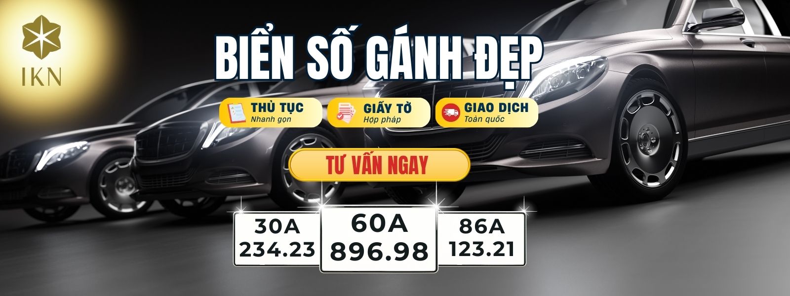 IKN tư vấn biển số gánh đẹp, hợp phong thuỷ