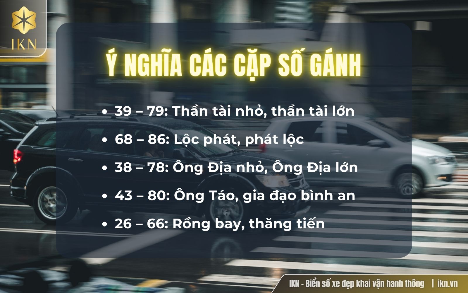 ý nghĩa những cặp số gánh