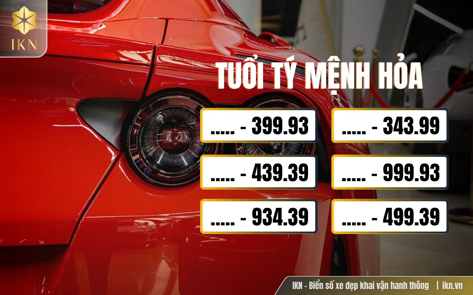 Biển xe hợp tuổi Mậu Tý 2008 mệnh hoả