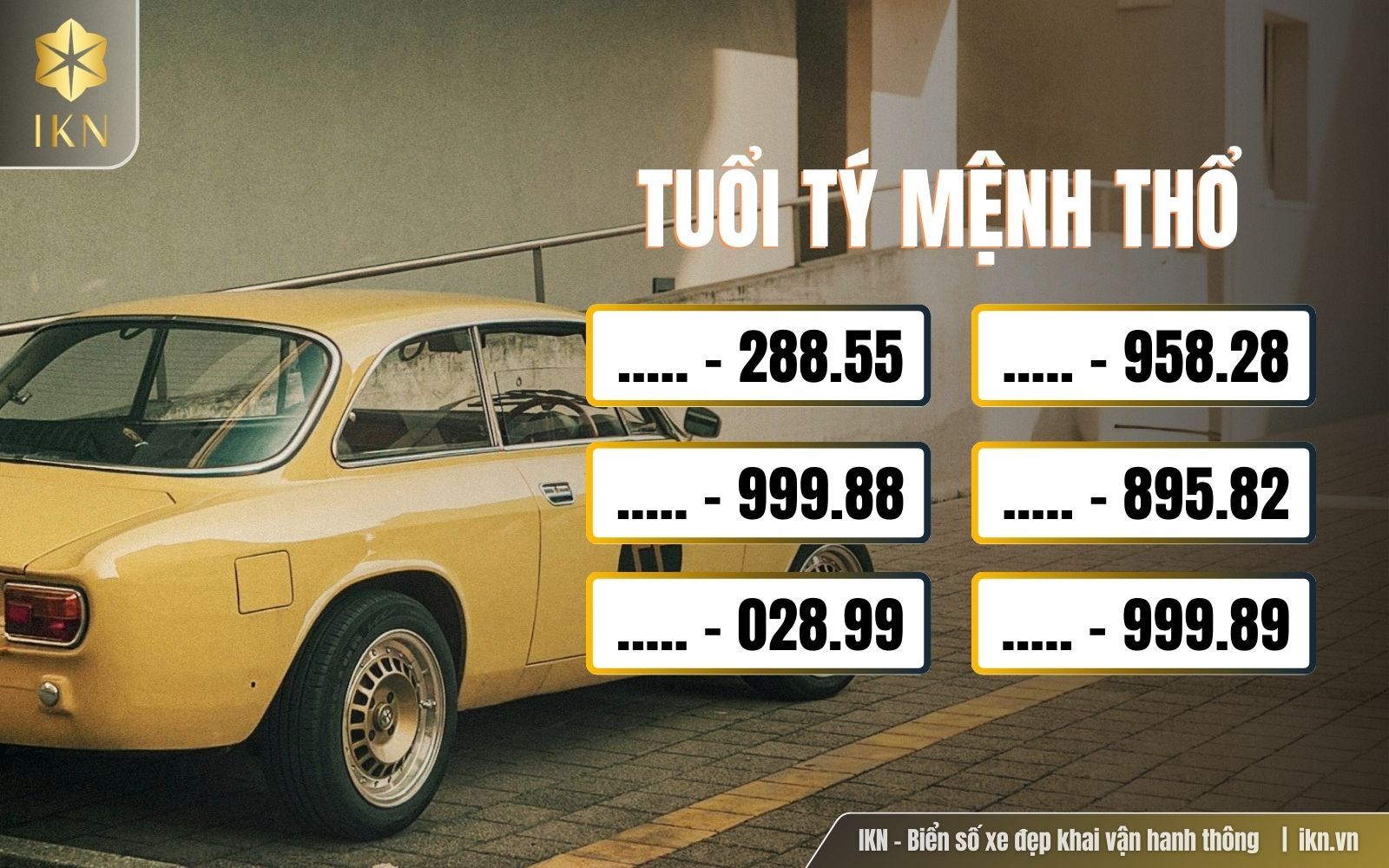 Biển xe hợp tuổi Canh Tý 1960