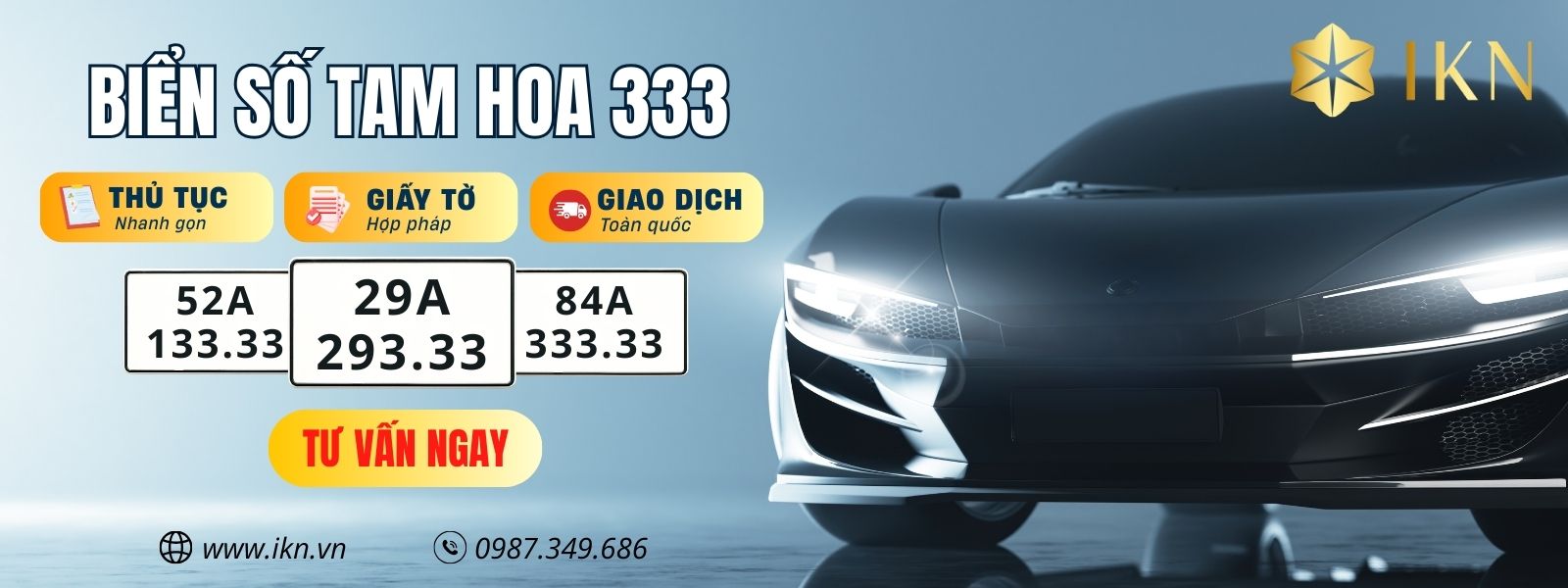 Mua biển số Tam Hoa 333 tại IKN