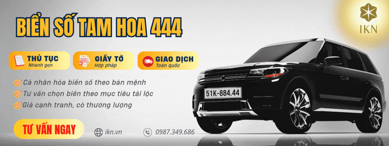 Mua biển số tam hoa 444 tại IKN