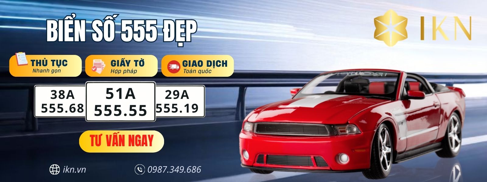 Tư vấn biển số 555 hợp mệnh tại IKN Việt Nam